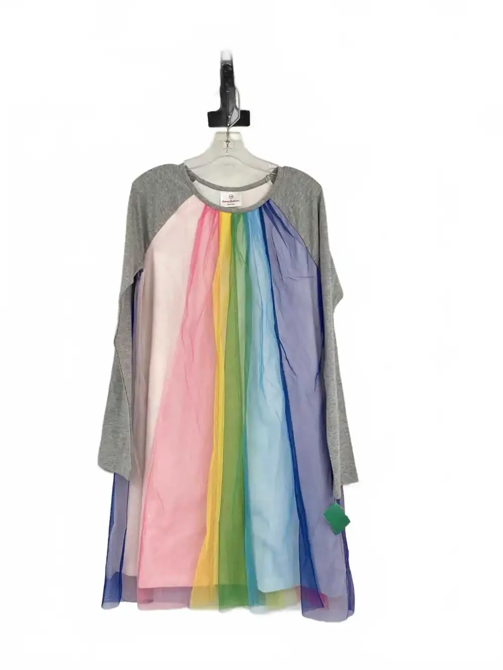 Hanna Andersson Rainbow Gray T‑Shirt Dress | Girls 12 Regular